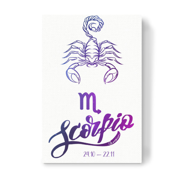 Leinwandbild "Sternzeichen Skorpion" artboxONE - Typografie