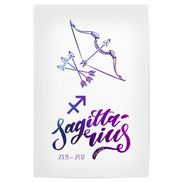 Poster "Sternzeichen Schütze" artboxONE - Typografie