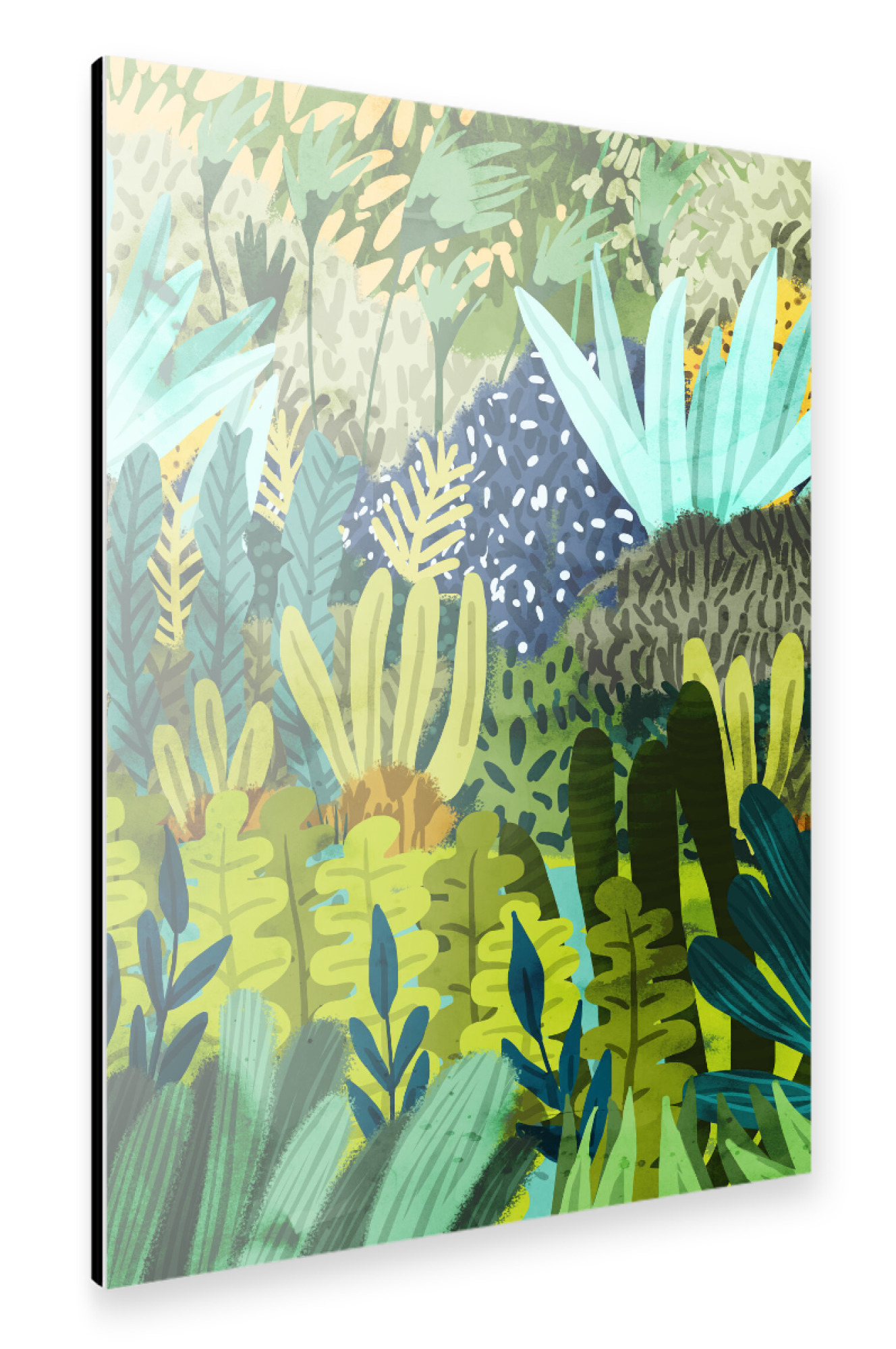 Alu-Dibond "Wild Jungle Painting, Forest Dark" 75x50 cm artboxONE