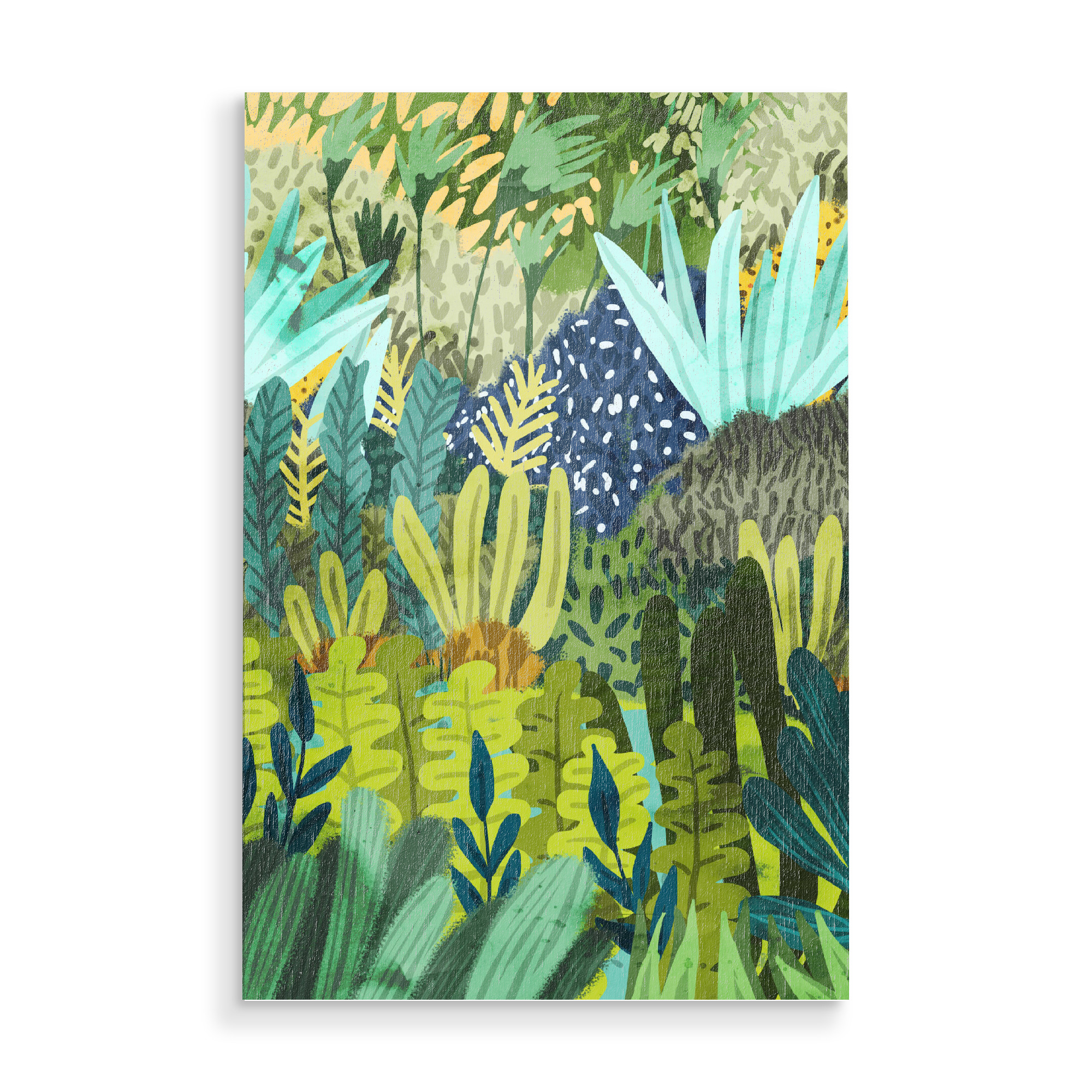 Holzbild "Wild Jungle Painting, Forest Dark" artboxONE - Natur