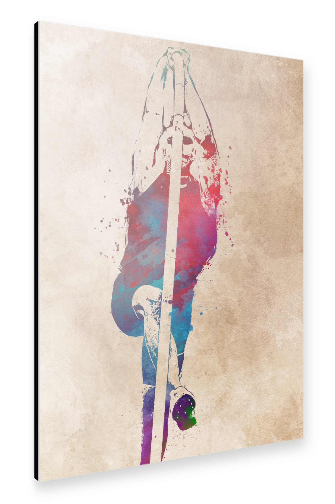 Alu-Dibond "Pole vault sport art" 30x20 cm artboxONE