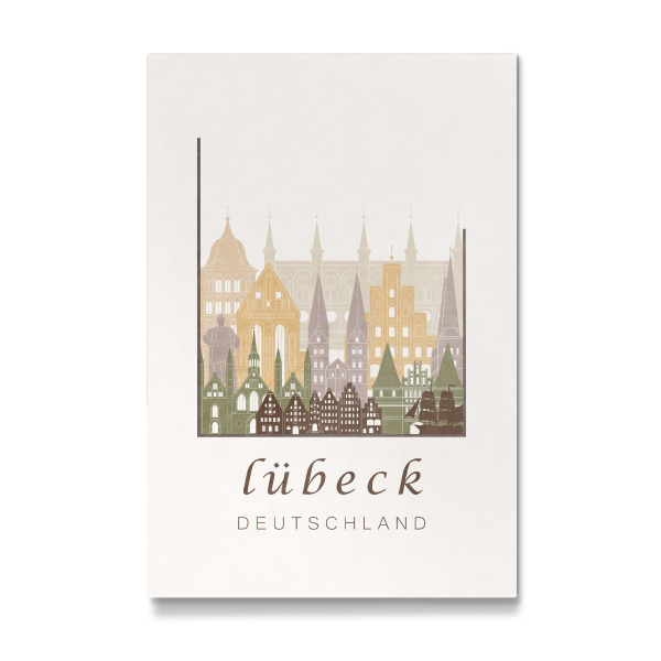 Galerie-Print "Lubeck skyline rustic" 30x20 cm artboxONE