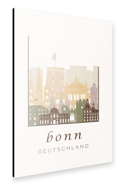 Alu-Dibond "Bonn skyline rustic" 30x20 cm artboxONE