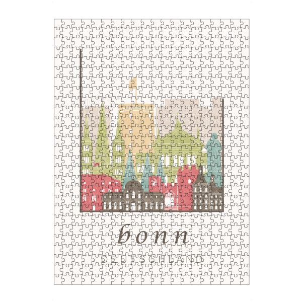 Puzzle Ravensburger "Bonn skyline pastel" artboxONE - Städte,Architektur