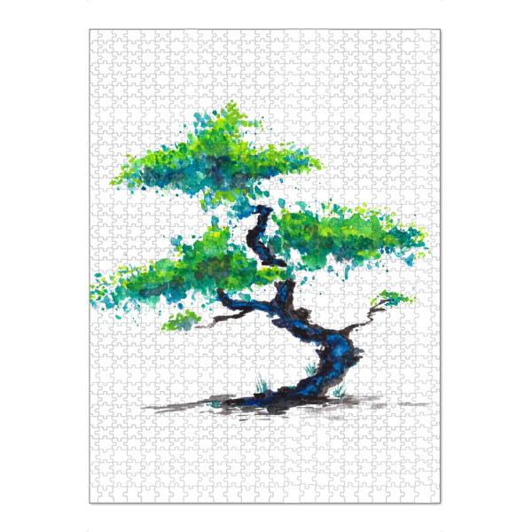 Puzzle Ravensburger "Blauer Bonsai" artboxONE - Natur,Floral