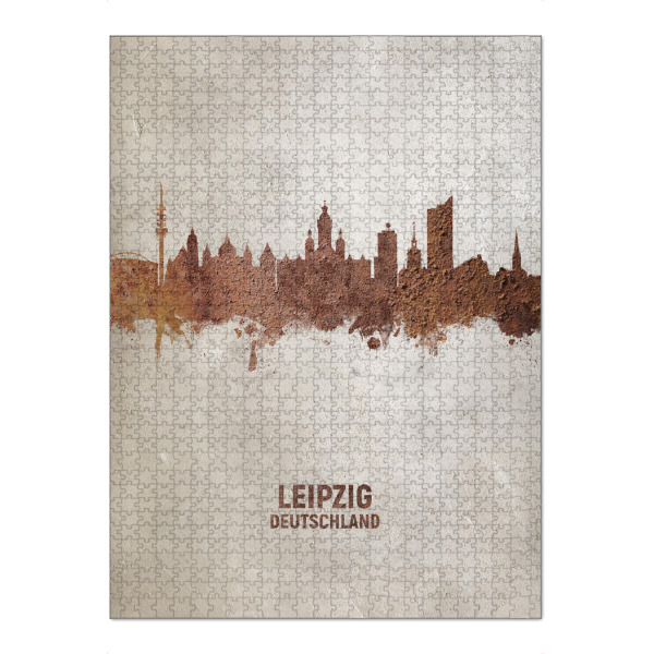 Puzzle Ravensburger "Leipzig Germany Skyline Rust" artboxONE - Städte