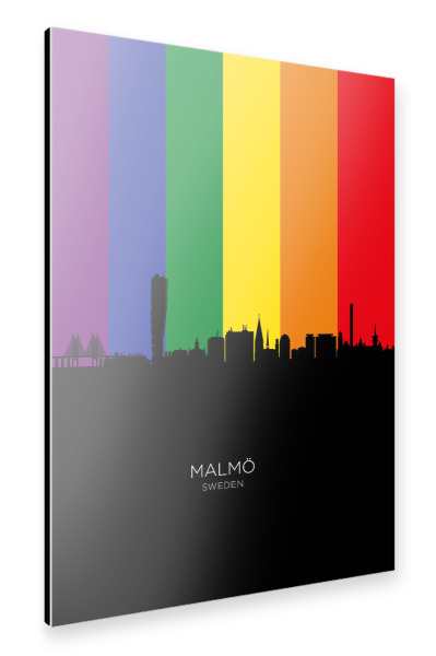 Alu-Dibond "Malmö Sweden Skyline Pride" 30x20 cm artboxONE