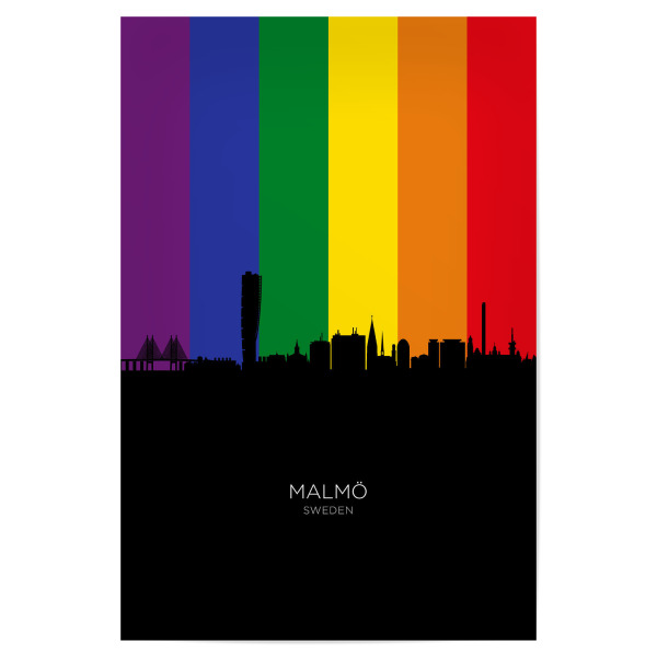Poster "Malmö Sweden Skyline Pride" artboxONE - Städte