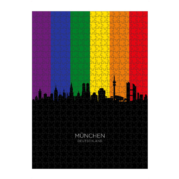 Puzzle Ravensburger "Munich Germany Skyline Pride" artboxONE - Städte,Städte / München