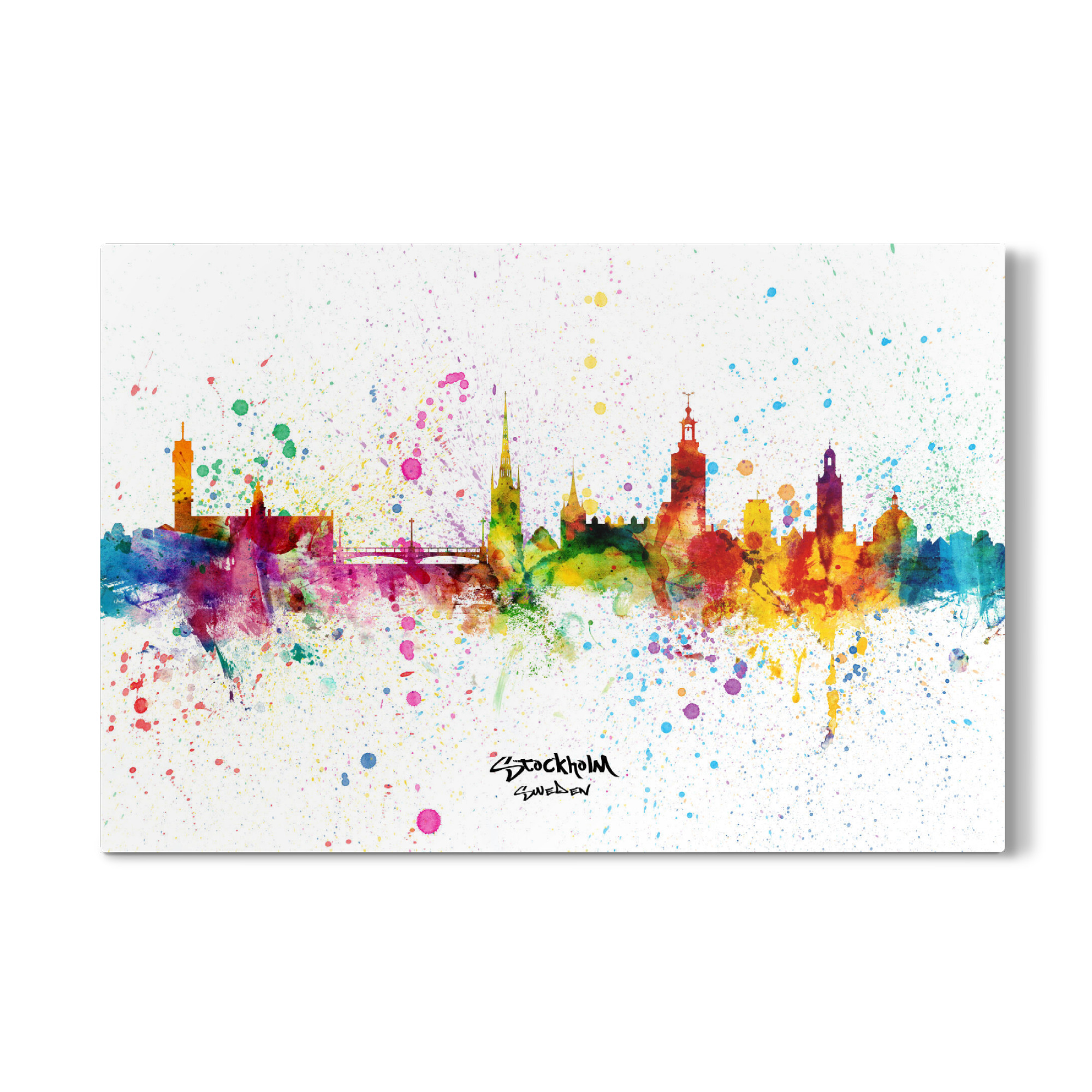 Galerie-Print "Stockholm Sweden Skyline Splash" 75x50 cm artboxONE