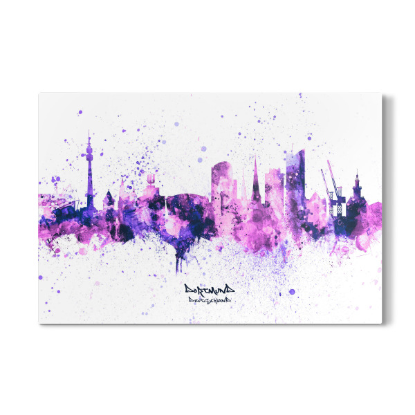 Galerie-Print "Dortmund Skyline PurplePink" 30x20 cm artboxONE