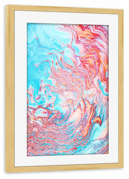 Poster mit Rahmen kiefer "Abberation" artboxONE - Abstrakt