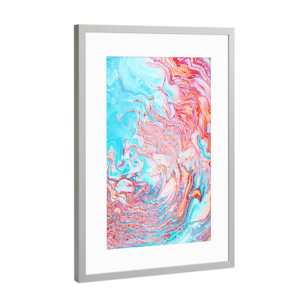 Poster mit Rahmen Silber "Abberation" artboxONE - Abstrakt