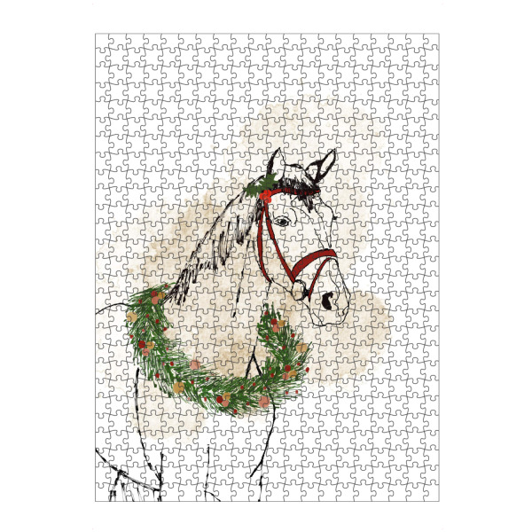 Puzzle Ravensburger "Christmas horse" artboxONE - Natur,Tiere,Weihnachten