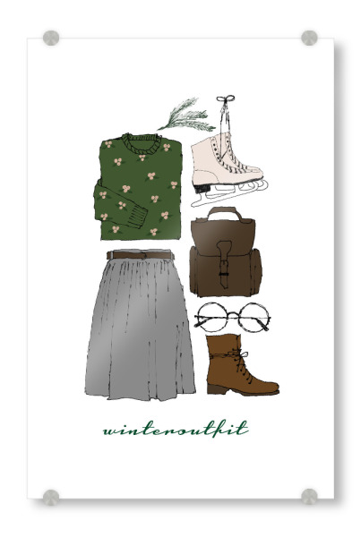 Acrylglasbild "Your winteroutfit" artboxONE - Typografie,Fashion