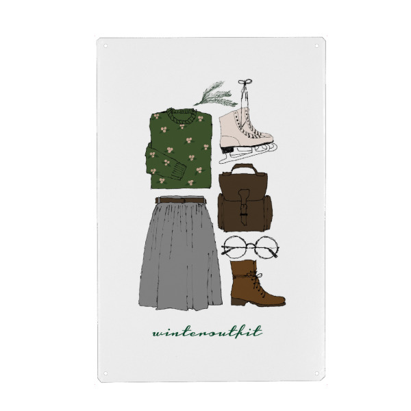 Holzbild "Your winteroutfit" artboxONE - Typografie,Fashion