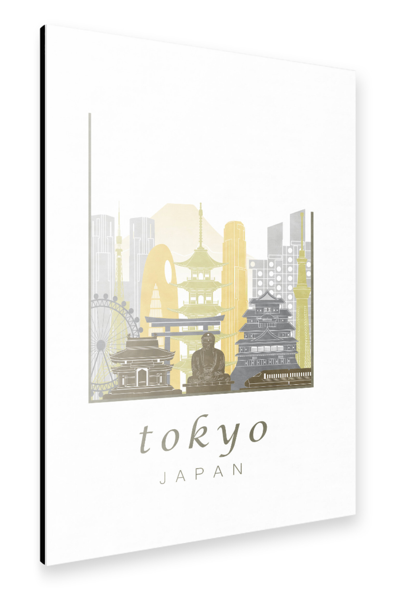Alu-Dibond "Tokyo skyline desert" 30x20 cm artboxONE