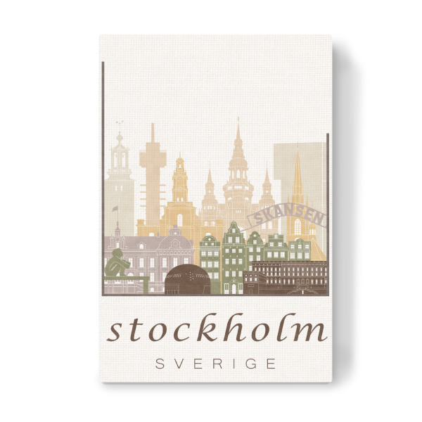Leinwandbild "Stockholm skyline rustic" artboxONE - Architektur,Städte / Stockholm