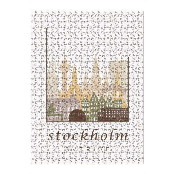 Puzzle Ravensburger "Stockholm skyline rustic" artboxONE - Architektur,Städte / Stockholm