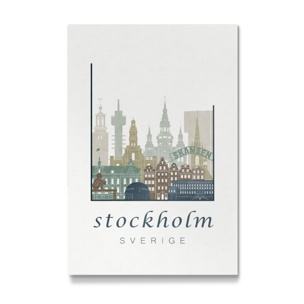 Galerie-Print "Stockholm skyline light blue" 30x20 cm artboxONE