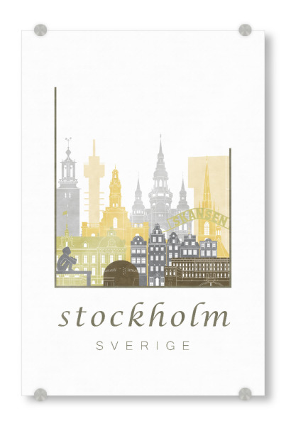 Acrylglasbild "Stockholm skyline desert" artboxONE - Städte,Architektur,Städte / Stockholm
