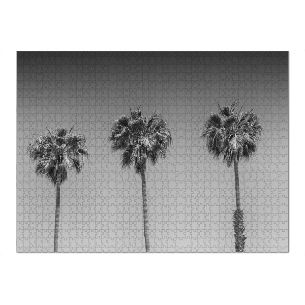 Puzzle Ravensburger "Monochrome Palmen" artboxONE - Natur,Schwarzweiß,Reise / Strand und Meer