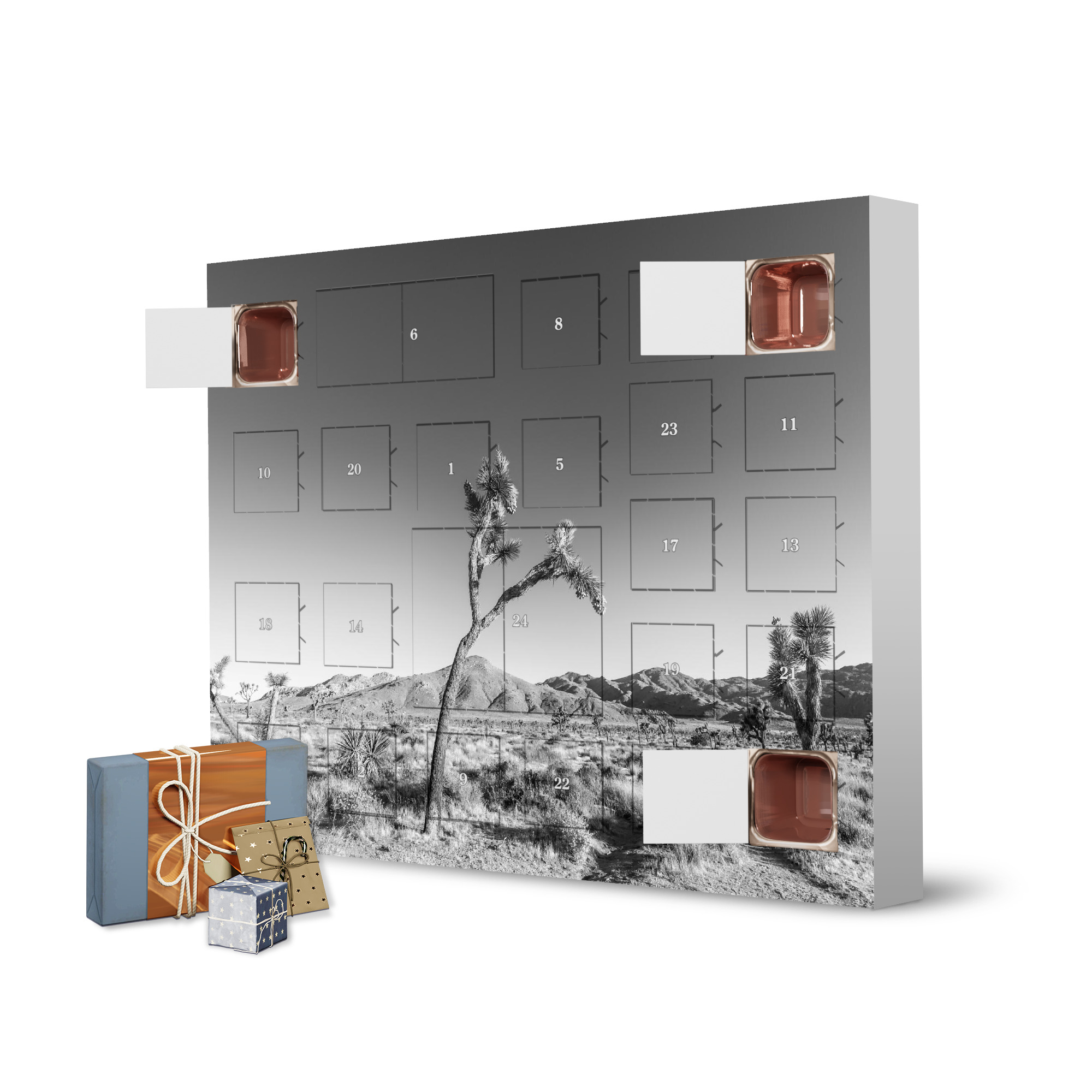 Adventskalender zum Selbstbefüllen Joshua Tree Wüstenlandschaft artboxONE Adventskalender Natur