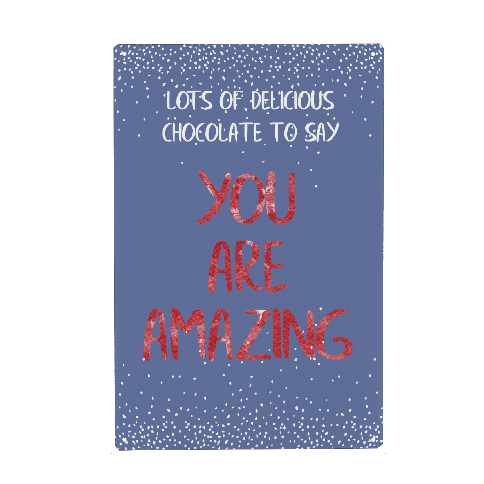 Holzbild "Lots of delicious chocolate" artboxONE - Typografie,Liebe,Weihnachten,Lustig