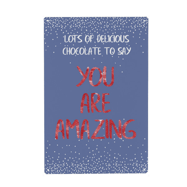 Metall Poster "Lots of delicious chocolate" artboxONE - Typografie,Liebe,Weihnachten,Lustig