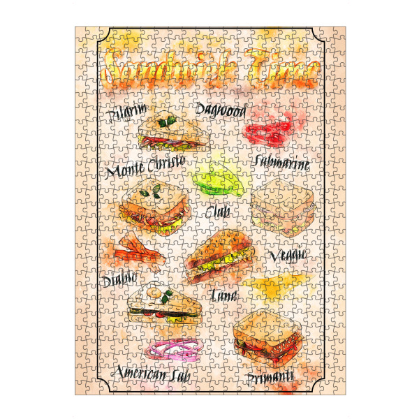 Puzzle Ravensburger "Zeit für Sandwich" artboxONE - Essen & Trinken