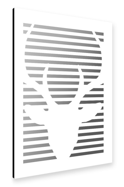 Alu-Dibond "Deer Lines" 30x20 cm artboxONE