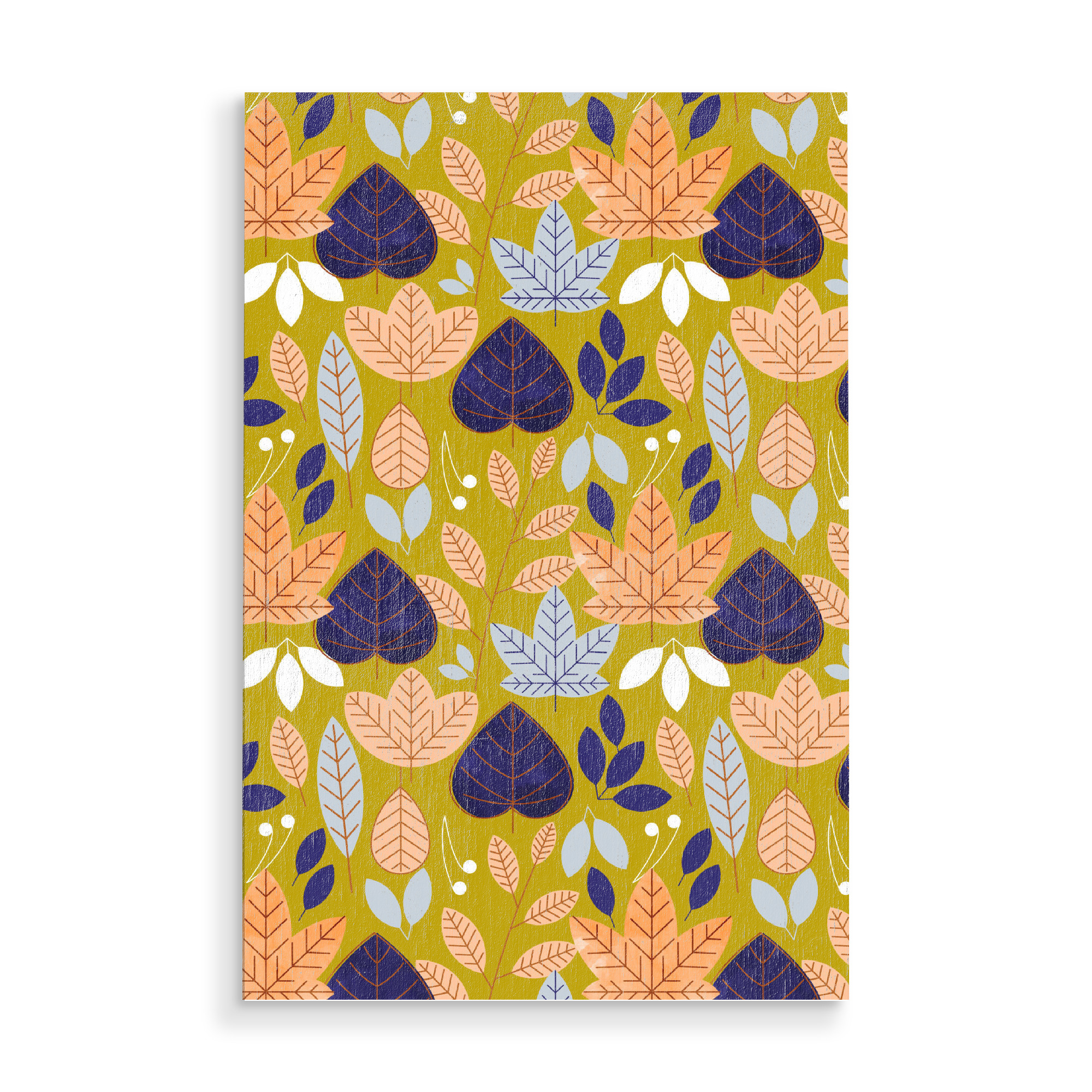 Holzbild "Jolene" artboxONE - Floral - Pattern,Floral,Nature,Autumn,Leaves,Botanical,Fall,Shapes,Spring,Summer,Heart,Intricate,Herbst,Blätter,Abstract
