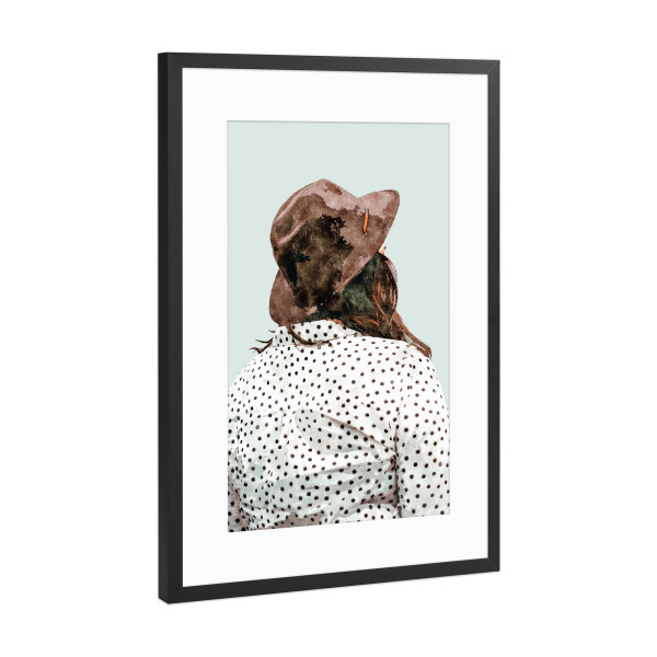 Poster mit Rahmen Schwarz (Metallic) "The Wait" artboxONE - Menschen