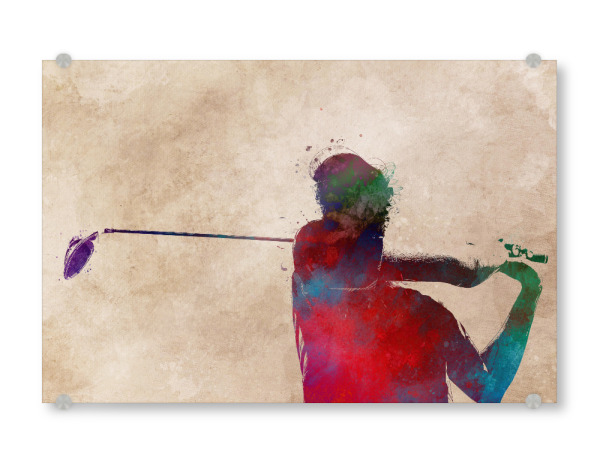 Acrylglasbild "Golf player sport art" artboxONE - Sport,Sport / Sommerspiele