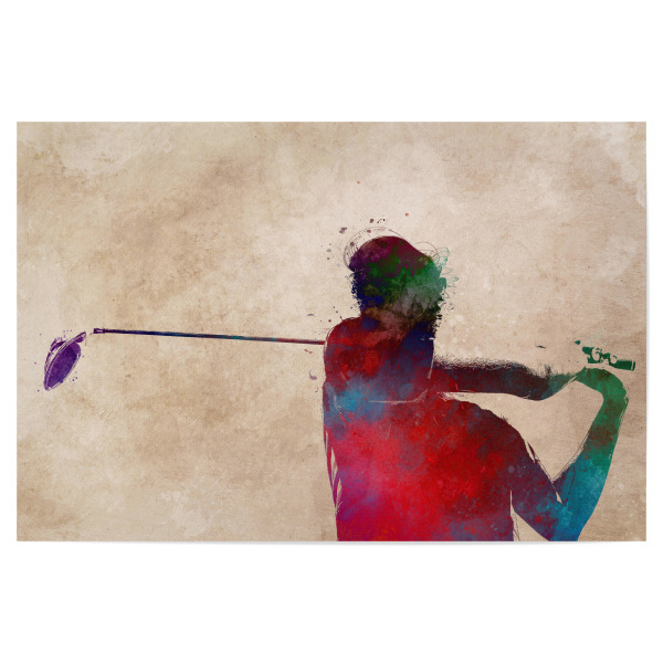 Poster 30x20 cm "Golf player sport art" artboxONE - Sport,Sport / Sommerspiele