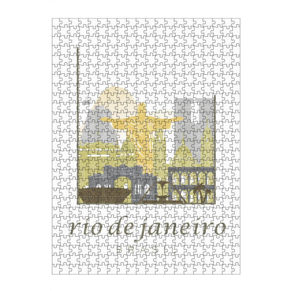 artboxONE Puzzle "Rio de Janeiro skyline desert" artboxONE - Städte,Architektur,Städte / Rio de Janeiro