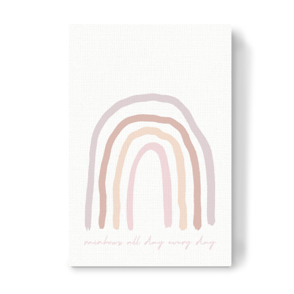 Leinwandbild "Rainbows all day every day" artboxONE - Für Kinder,Abstrakt - Regenbogen,Pastell,Kinderzimmer,Minimal,Rainbow,Kinds,Children