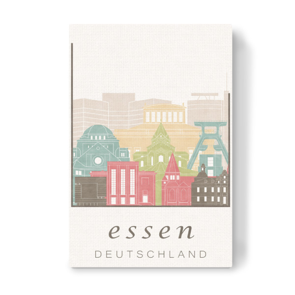 Leinwandbild "Essen skyline pastel" artboxONE - Städte,Architektur