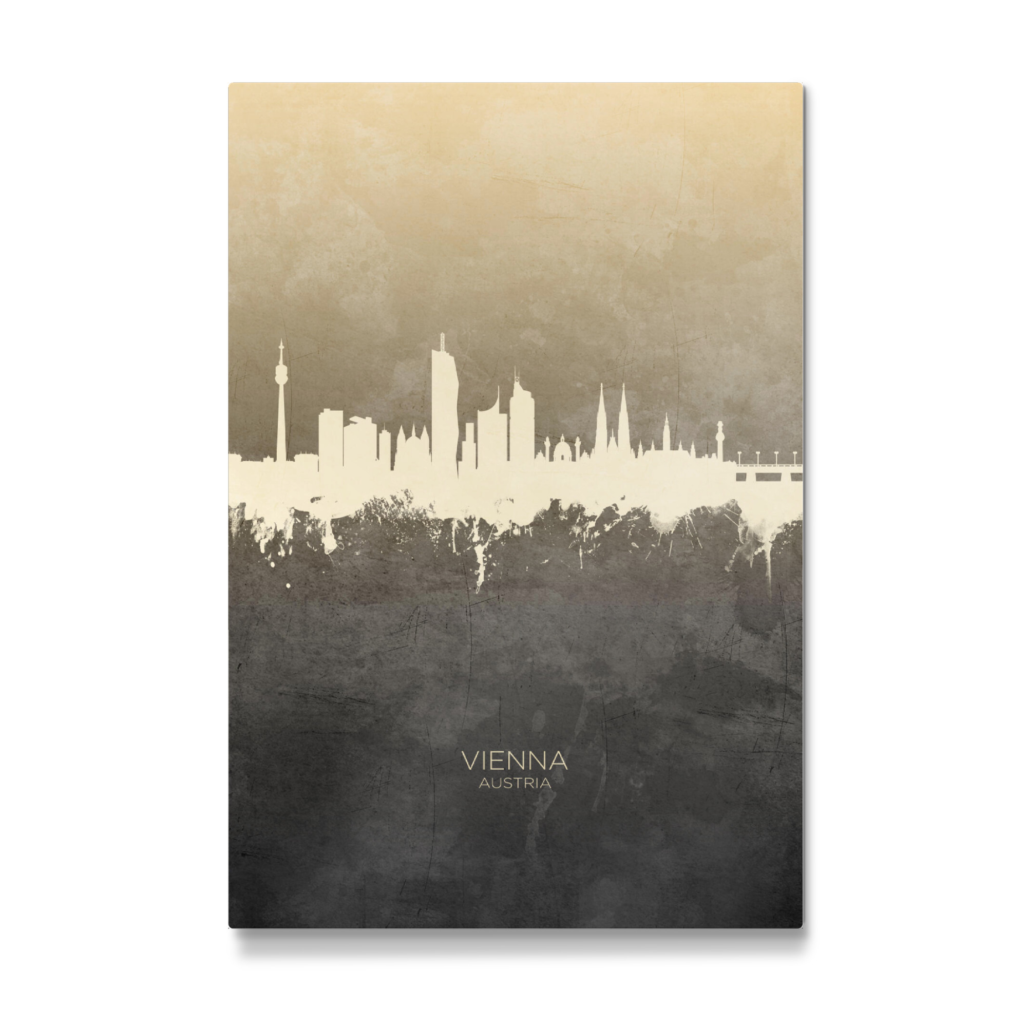 Galerie-Print "Vienna Austria Skyline Taupe" 30x20 cm artboxONE