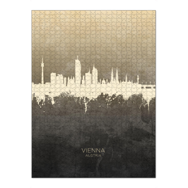 Puzzle Ravensburger "Vienna Austria Skyline Taupe" artboxONE - Städte,Städte / Wien