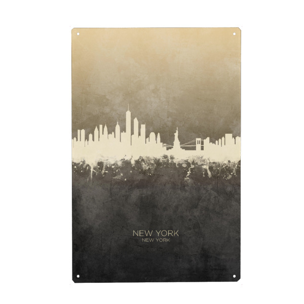 Holzbild "New York Skyline Taupe" artboxONE - Städte,Städte / New York