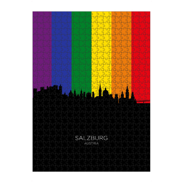 Puzzle Ravensburger "Salzburg Austria Skyline Pride" artboxONE - Städte