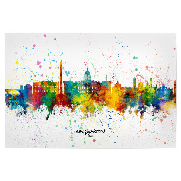 Poster 30x20 cm "Washington DC Skyline Splash" artboxONE - Städte,Städte / Washington