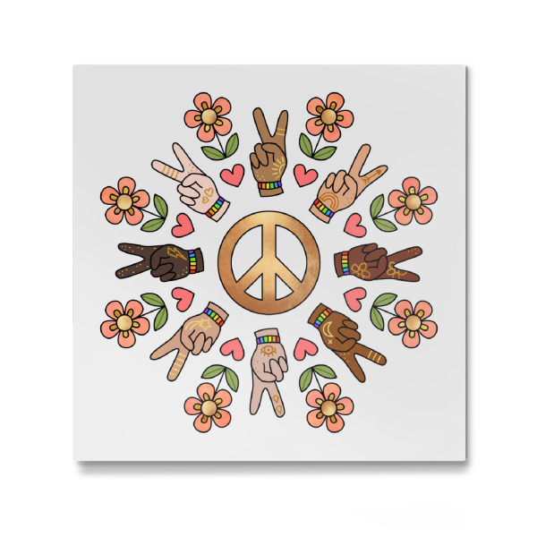 Galerie-Print "Peace Mandala" 30x30 cm artboxONE