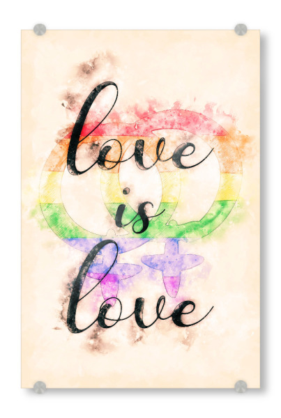Acrylglasbild "Liebe ist Liebe - Frauen-Frau" artboxONE - Liebe