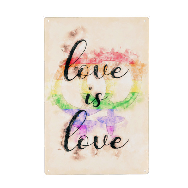 Holzbild "Liebe ist Liebe - Frauen-Frau" artboxONE - Liebe