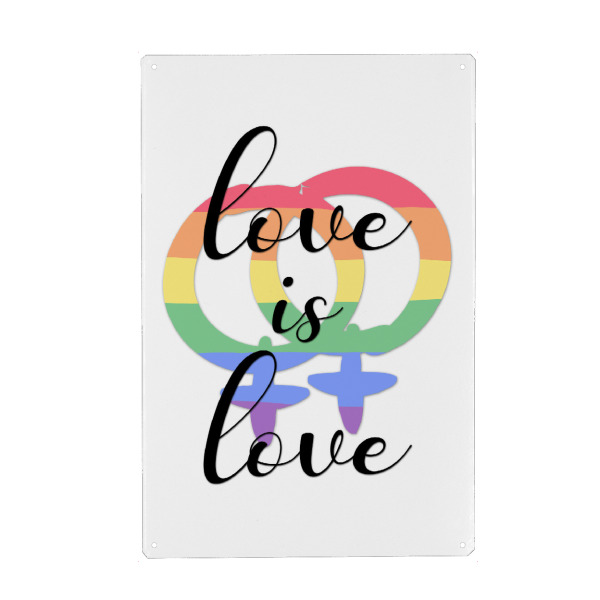 Holzbild "Liebe ist Liebe - Frau-Frauen" artboxONE - Liebe