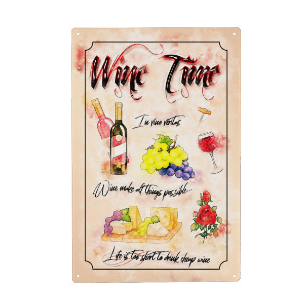 Holzbild "Zeit für Wein" artboxONE - Essen & Trinken,Essen & Trinken / Alkohol