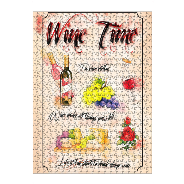 Puzzle Ravensburger "Zeit für Wein" artboxONE - Essen & Trinken,Essen & Trinken / Alkohol