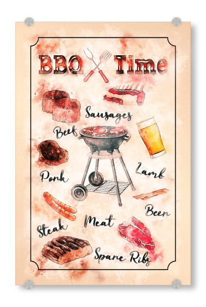 Acrylglasbild "Grillen BBQ" artboxONE - Essen & Trinken